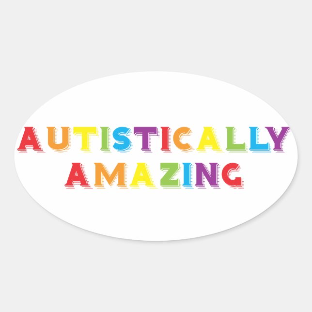 autistisch Phantastisch Ovaler Aufkleber (Vorderseite)