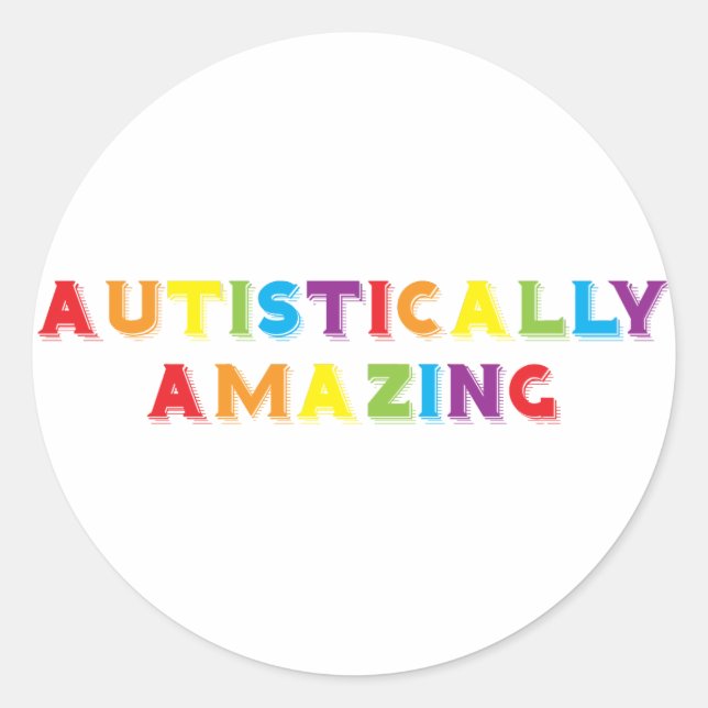 autistisch Phantastisch Runder Aufkleber (Vorderseite)