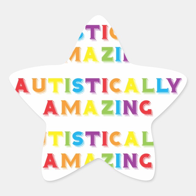 autistisch Phantastisch Stern-Aufkleber (Vorderseite)