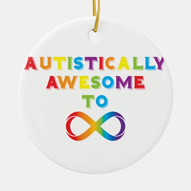 Autistisch Phantastisch zur Unendlichkeit Keramik Ornament (Vorne)
