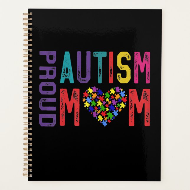 autistisch | Proud Autismus Mama Puzzle Piece Planer (Vorderseite)