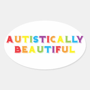 autistisch schön ovaler aufkleber
