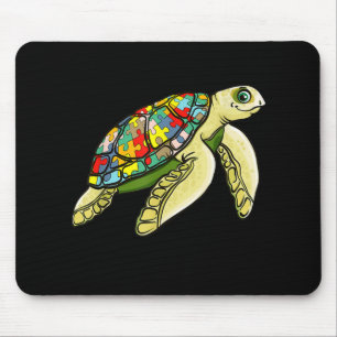 autistisch Sea Turtle Puzzle Piece Autismus Bewu Mousepad