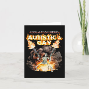 Autistisch und Gay Skelett verflucht Autismus Meme Karte
