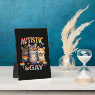 Autistisch und schwul lustige Katze Fotoplatte
