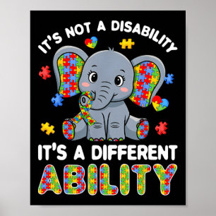 Autistische Andersfähigkeit Autismus-Bewusstsein E Poster