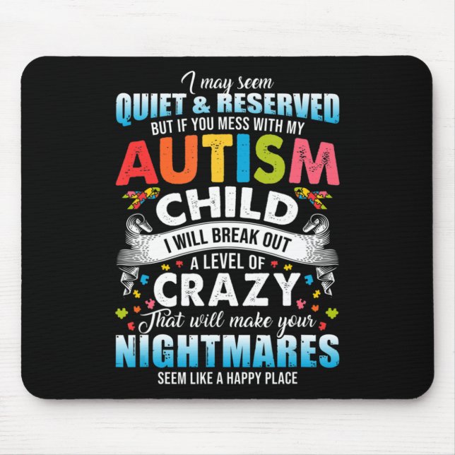 Autistische Autismus Bewusstsein Puzzle Pieces Pro Mousepad (Vorne)