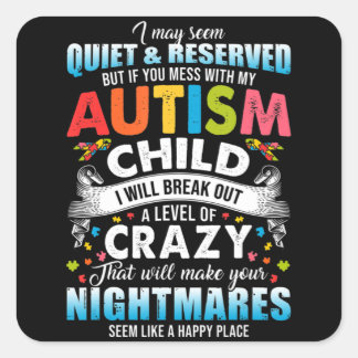 Autistische Autismus Bewusstsein Puzzle Pieces Pro Quadratischer Aufkleber