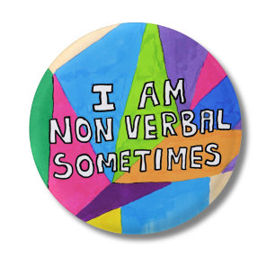 Autistische Autismus-Spektrumstörung ASD Button
