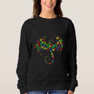 Autistische Drachenpuzzle unterstützen Autismus Aw Sweatshirt