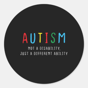 Autistische Geschenke Kinder Erwachsene andere Fäh Runder Aufkleber