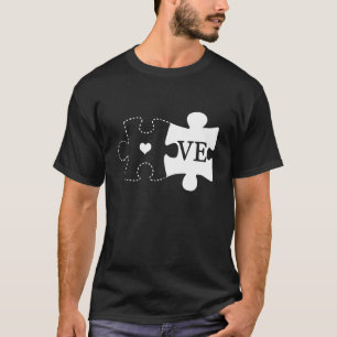 Autistische Kinder Puzzle-Teile Herz Liebe Autismu T-Shirt