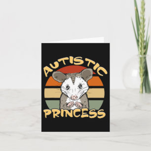 Autistische Prinzessin Niedlich Opossum Autismus B Karte