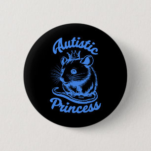 Autistische Prinzessin Opossum 2 Button