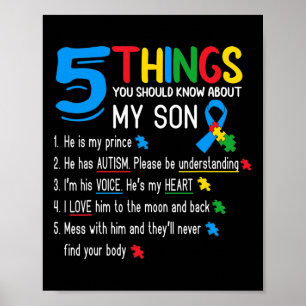 Autistische Son Autismus Sensibilisierung für Mama Poster
