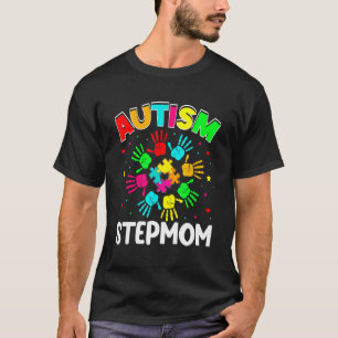 Autistische Stiefmutter Puzzle Unterstützung Famil T-Shirt