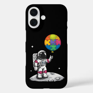 Autistischer Astronaut Ballon Weltraum Autismus-Be iPhone 16 Hülle