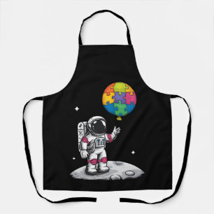 Autistischer Astronaut Ballon Weltraum Autismus-Be Schürze