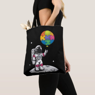 Autistischer Astronaut Ballon Weltraum Autismus-Be Tasche
