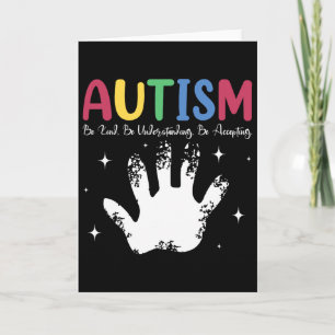 Autistischer Junge oder Mädchen Autismus Sei nett Karte