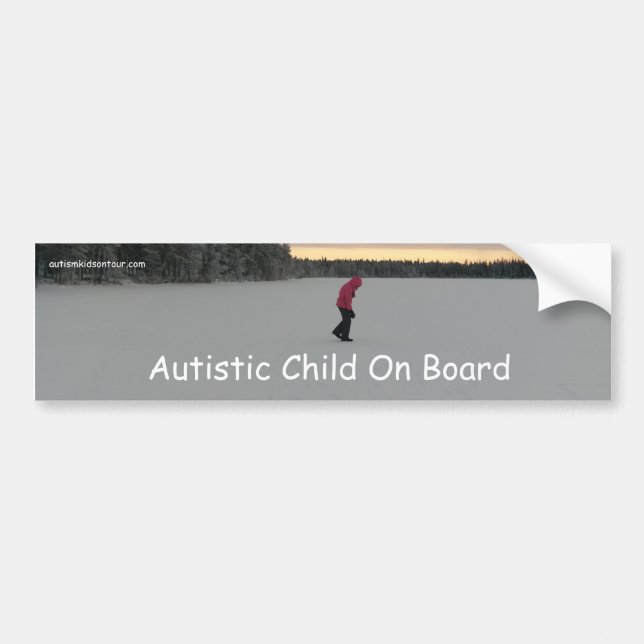 Autistischer Kinderan bord Autoaufkleber (Vorne)