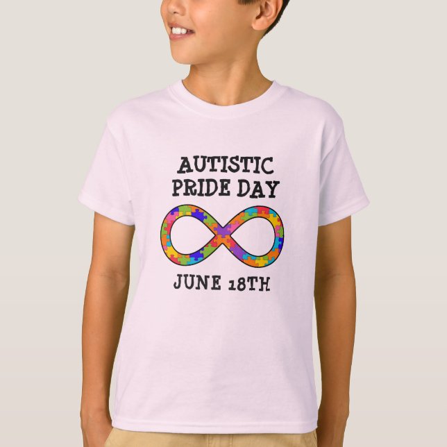 Autistischer Pride Day 18. Juni Shirt (Vorderseite)