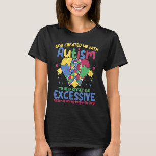 Autistischer Puzzle-Gott hat mich mit Autismus-Bew T-Shirt