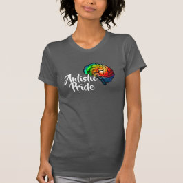 Autistischer Stolz-Regenbogen-Gehirn-T - Shirt