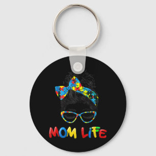 Autistisches Autismus-Bewusstsein Mom Leben Shirts Schlüsselanhänger