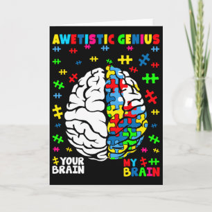 Autistisches Genie Autismus Gehirn Puzzle Bewussts Karte