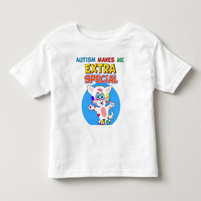 Autistisches Kätzchen-Shirt Kleinkind T-shirt (Vorderseite)