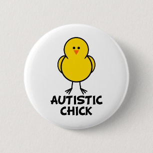 Autistisches Küken Button