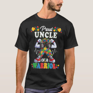 Autistisches Ribbon Puzzle Onkel Autismus Bewussts T-Shirt