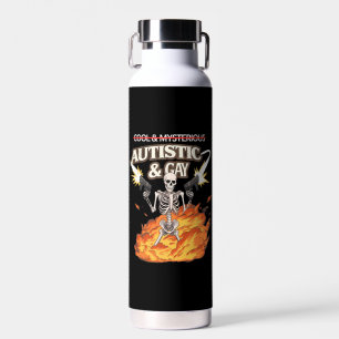 Autistisches und schwules Skelett Lustige Autismus Trinkflasche
