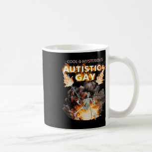 Autistisches und schwules Skelett Lustiges Autismu Kaffeetasse