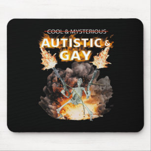 Autistisches und schwules Skelett Lustiges Autismu Mousepad