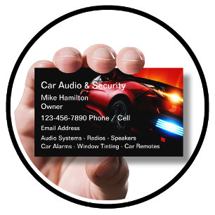 Auto-Audio-Sound- und Alarmsysteme Visitenkarte