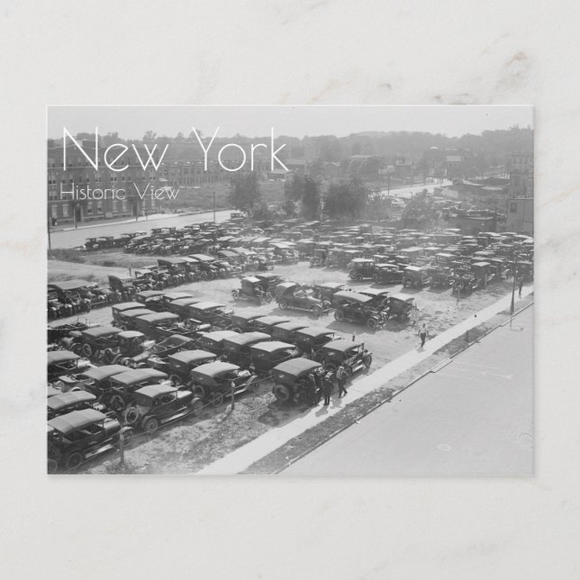 Auto auf dem Ebbets-Feld geparkt Postkarte (Vorderseite)