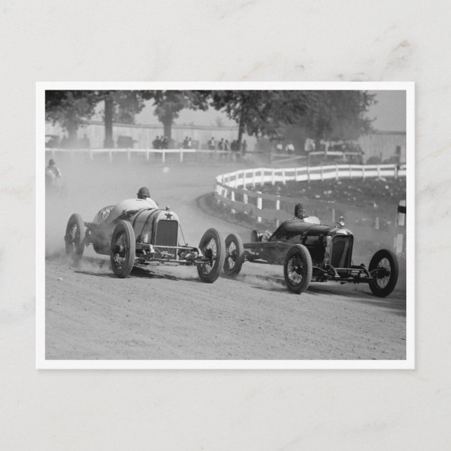 Auto auf der Landkreis-Messe Postkarte (Vorderseite)