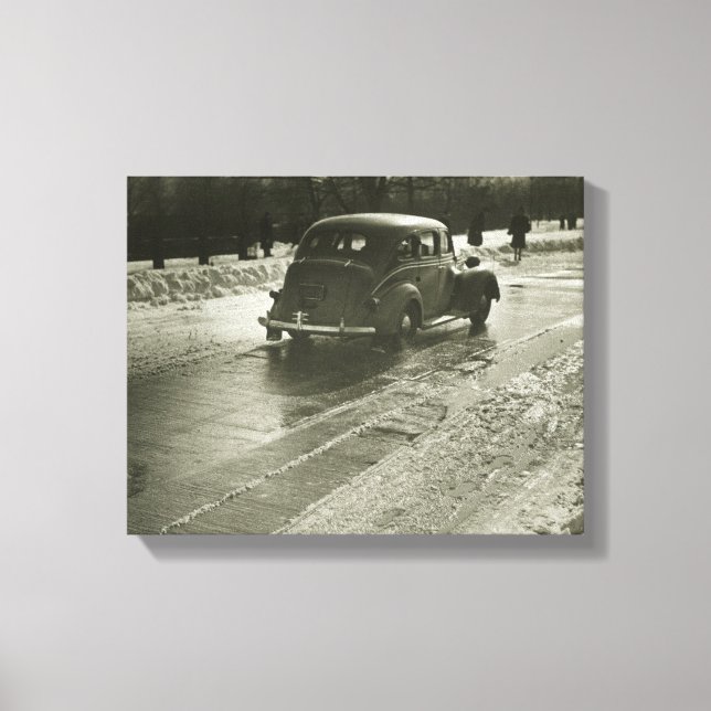 Auto auf der Straße Leinwanddruck (Vorderseite)