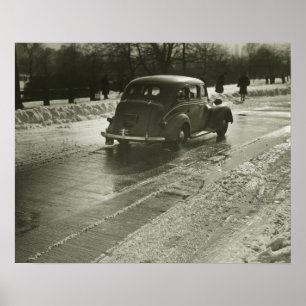 Auto auf der Straße Poster