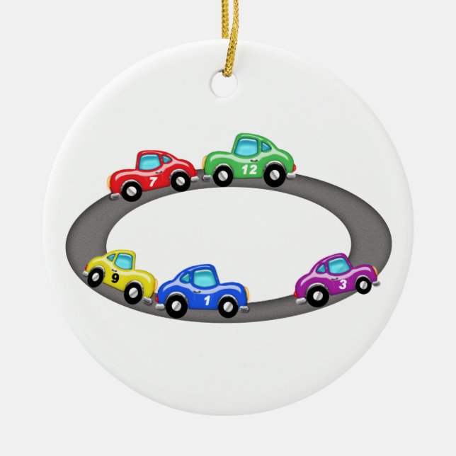 Auto-auf lagerRennstrecke Keramik Ornament (Vorne)