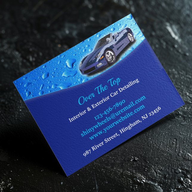 Auto-Aufbereitung Wassertröpfchen Flyer Vorlage (Von Creator hochgeladen)