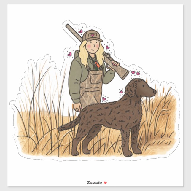 Auto-Aufkleber Lockenhaar-Retriever Aufkleber (Blatt)