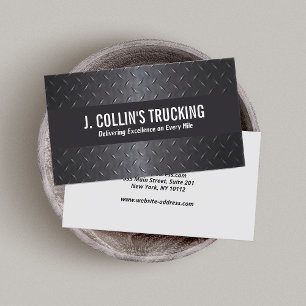Auto Black Diamond Plate Metallic Visitenkarte