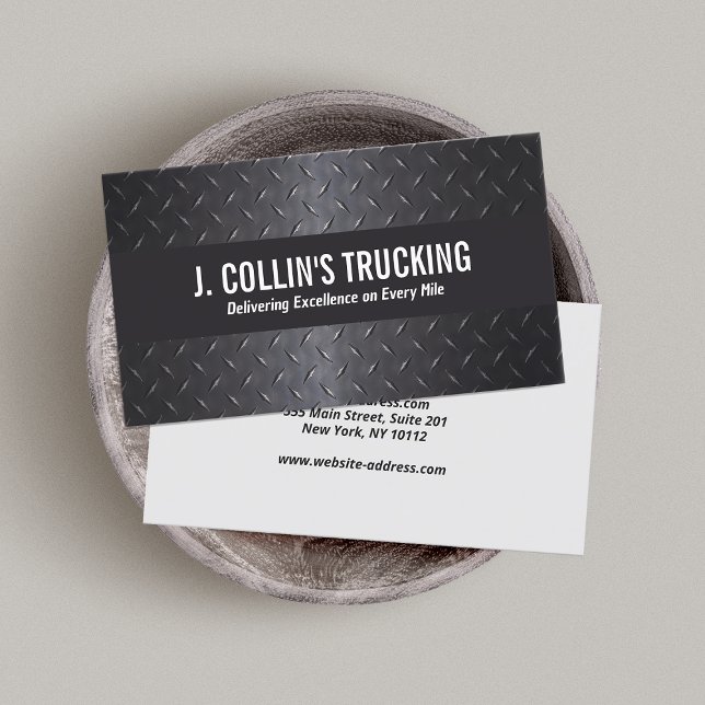 Auto Black Diamond Plate Metallic Visitenkarte (Von Creator hochgeladen)