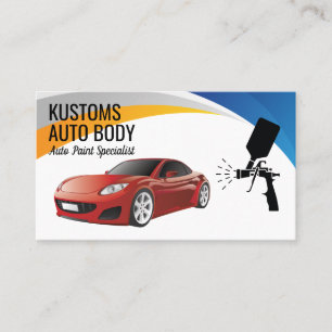 Auto Body Paint Services Business Card Visitenkarte