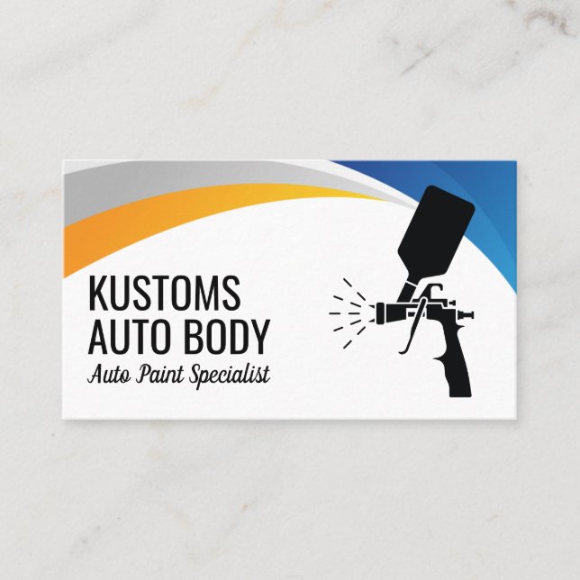 Auto Body Paint Services | Spray Gun Visitenkarte (Vorderseite)