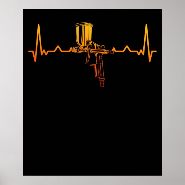 Auto Body Painter Car Painter Spray Gun Poster (Vorne)