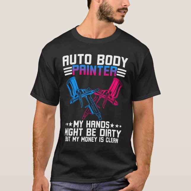 Auto Body Painter Spray Gun T-Shirt (Vorderseite)